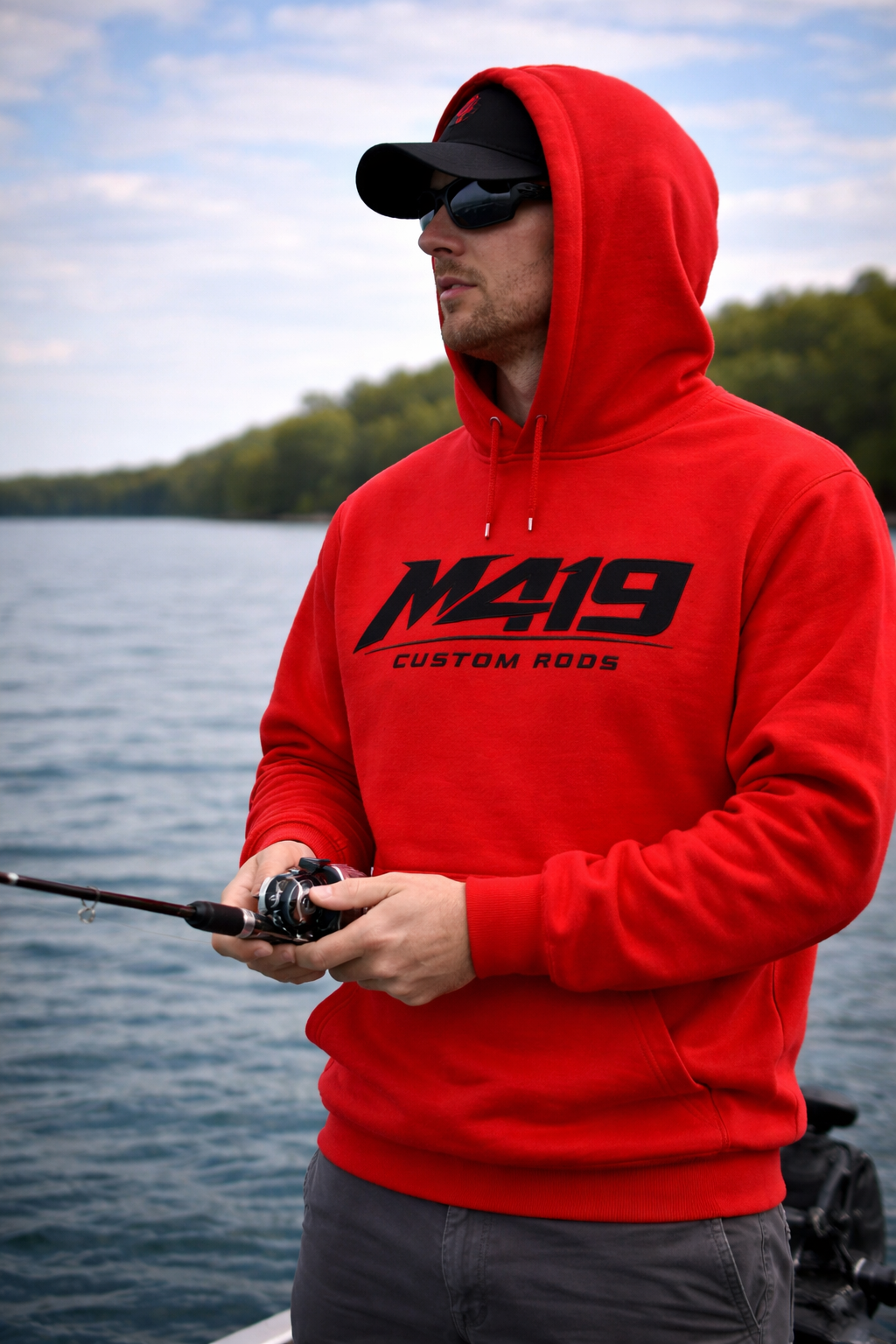 M419 Performance Heavyweight Red Hoodie